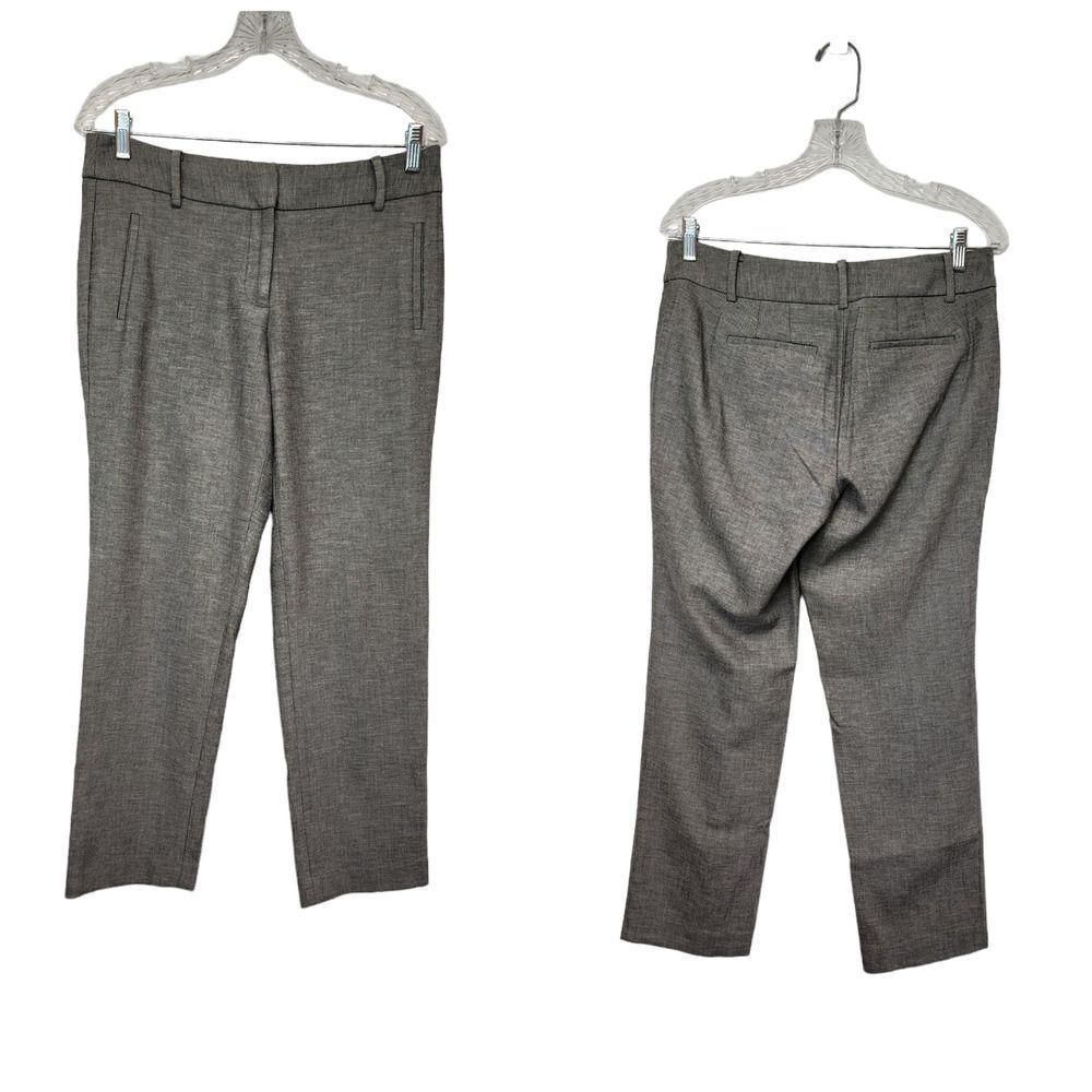 Talbots Newport Curvy Straight Leg Herringbone Gray Dress Pants Size 6P